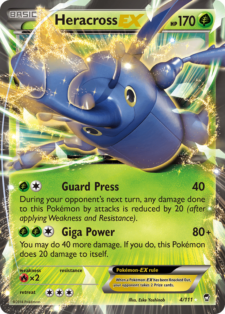 Heracross EX (4/111) [XY: Furious Fists] Pokemon Single Pokémon  | Multizone: Comics And Games