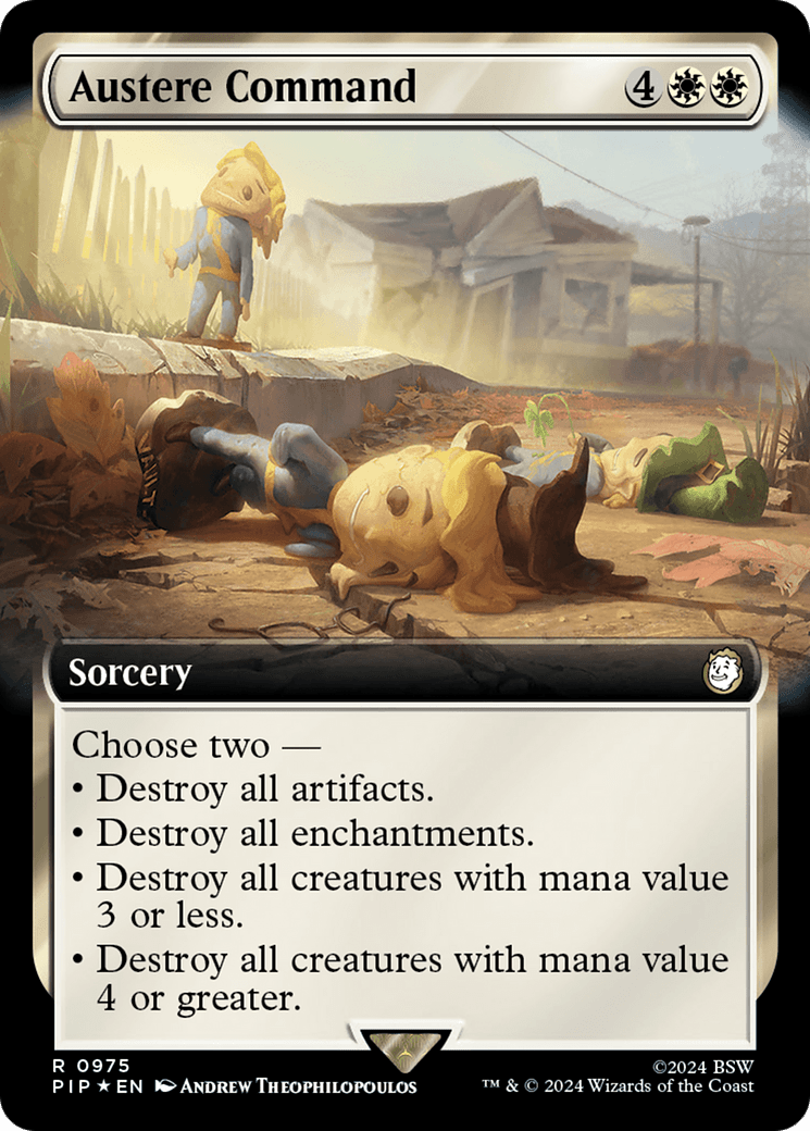 Austere Command (Extended Art) (Surge Foil) [Fallout] MTG Single Magic: The Gathering  | Multizone: Comics And Games