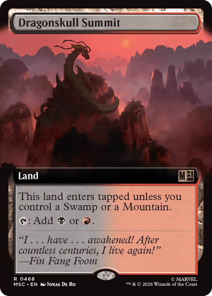 Dragonskull Summit (Extended Art) [Marvel Super Heroes Commander] MTG Single Magic: The Gathering  | Multizone: Comics And Games