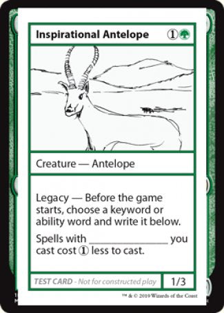 Inspirational Antelope (2021 Edition) [Mystery Booster Playtest Cards] | Multizone: Comics And Games