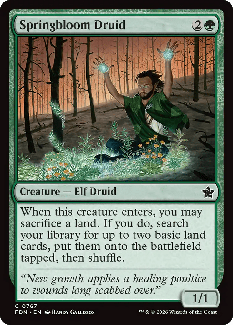 Springbloom Druid (0767) [Foundations] MTG Single Magic: The Gathering  | Multizone: Comics And Games