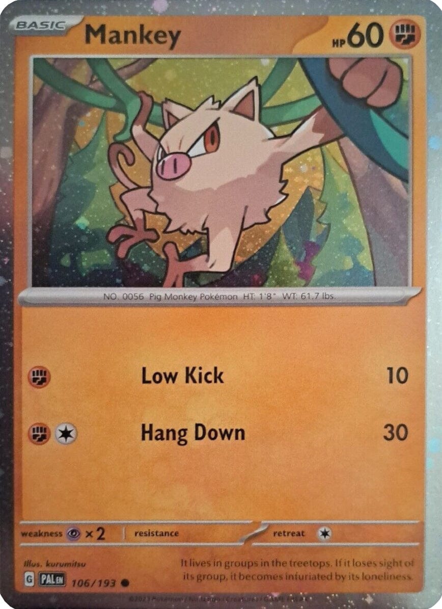 Mankey (106/193) (Cosmos Holo) [Scarlet & Violet: Paldea Evolved] Pokemon Single Pokémon  | Multizone: Comics And Games
