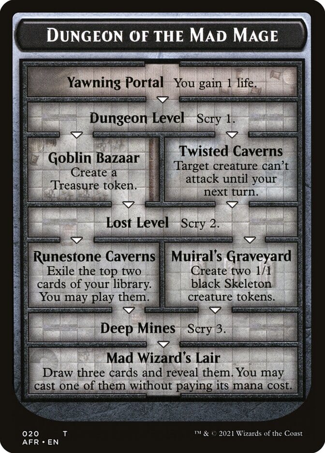 Dungeon of the Mad Mage // Tomb of Annihilation Double-Sided Token [Dungeons & Dragons: Adventures in the Forgotten Realms Tokens] MTG Single Magic: The Gathering  | Multizone: Comics And Games
