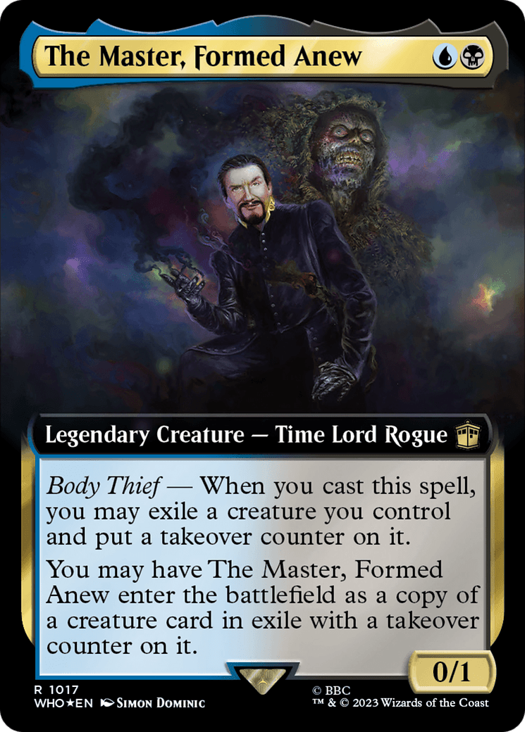 The Master, Formed Anew (Extended Art) (Surge Foil) [Doctor Who] MTG Single Magic: The Gathering  | Multizone: Comics And Games