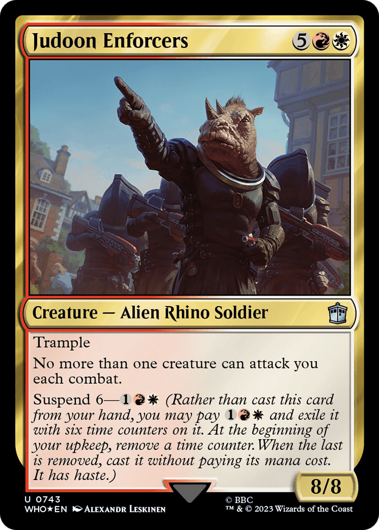 Judoon Enforcers (Surge Foil) [Doctor Who] MTG Single Magic: The Gathering  | Multizone: Comics And Games