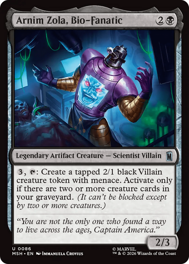 Arnim Zola, Bio-Fanatic [Marvel Super Heroes] MTG Single Magic: The Gathering  | Multizone: Comics And Games