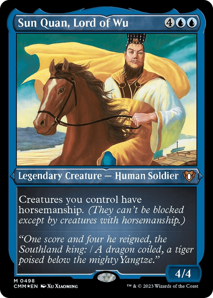 Sun Quan, Lord of Wu (Foil Etched) [Commander Masters] MTG Single Magic: The Gathering  | Multizone: Comics And Games