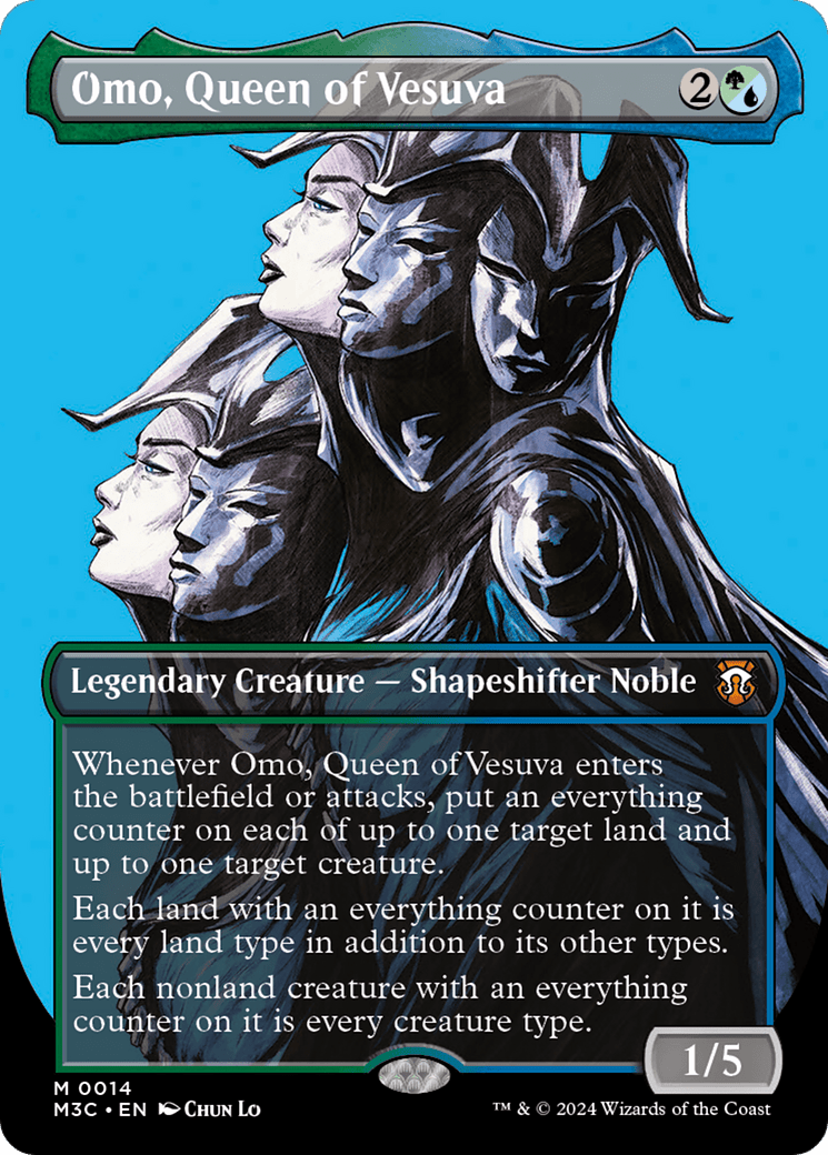 Omo, Queen of Vesuva (Borderless) [Modern Horizons 3 Commander] MTG Single Magic: The Gathering  | Multizone: Comics And Games
