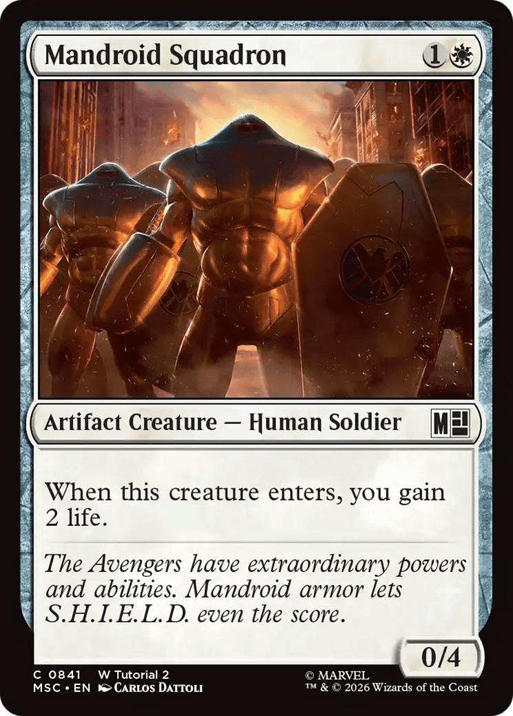 Mandroid Squadron [Marvel Super Heroes Commander] MTG Single Magic: The Gathering  | Multizone: Comics And Games