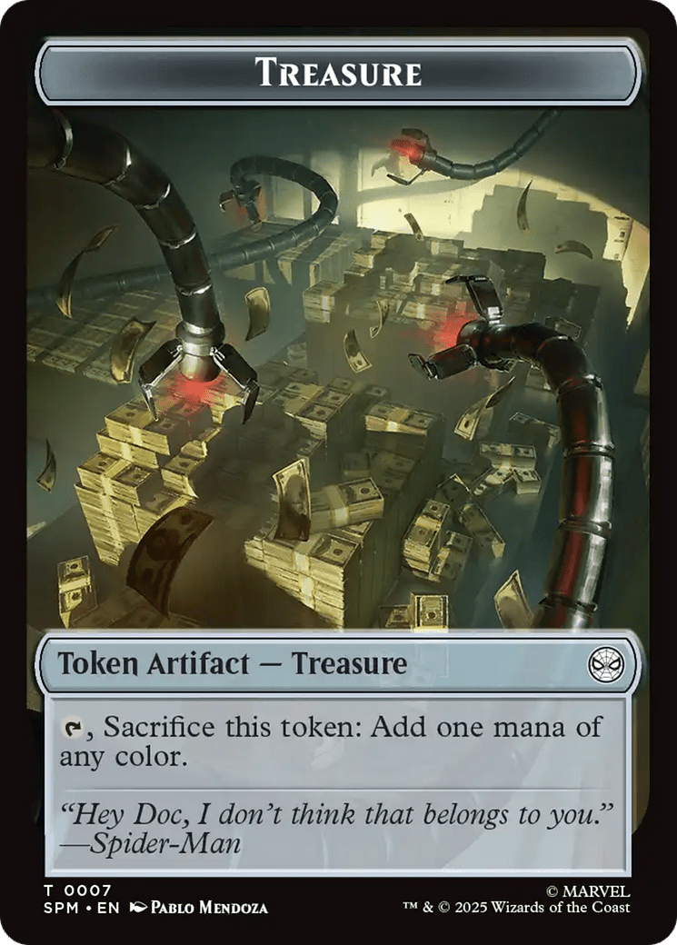 Spider // Treasure Double-Sided Token [Marvel's Spider-Man Tokens] MTG Single Magic: The Gathering  | Multizone: Comics And Games