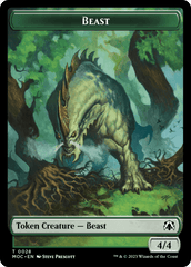 Thopter // Beast Double-Sided Token [March of the Machine Commander Tokens] MTG Single Magic: The Gathering  | Multizone: Comics And Games