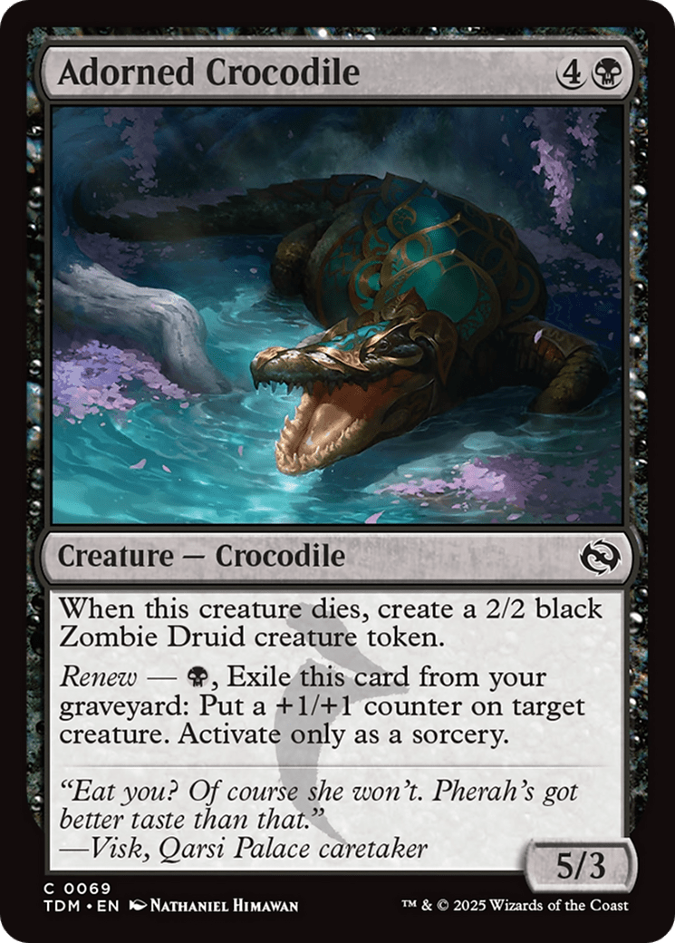 Adorned Crocodile [Tarkir: Dragonstorm] MTG Single Magic: The Gathering  | Multizone: Comics And Games
