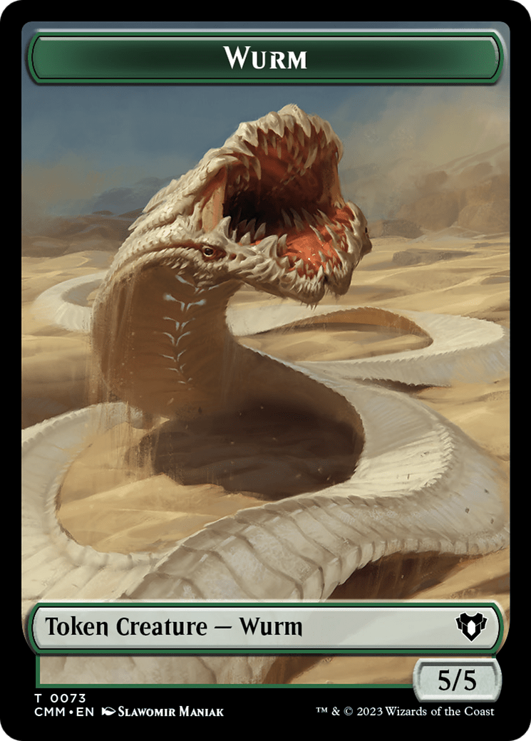 Wurm // Spider Double-Sided Token [Commander Masters Tokens] MTG Single Magic: The Gathering  | Multizone: Comics And Games