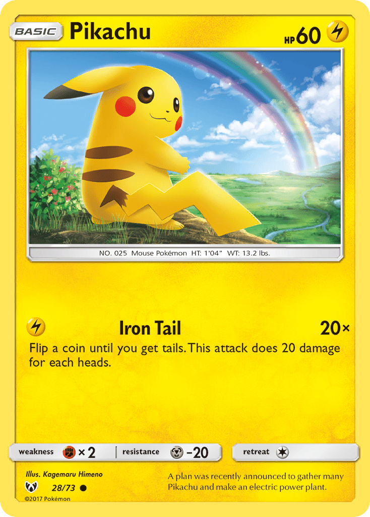 Pikachu (28/73) [Sun & Moon: Shining Legends] Pokemon Single Pokémon  | Multizone: Comics And Games