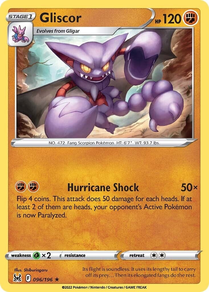 Gliscor (096/196) [Sword & Shield: Lost Origin] Pokemon Single Pokémon  | Multizone: Comics And Games