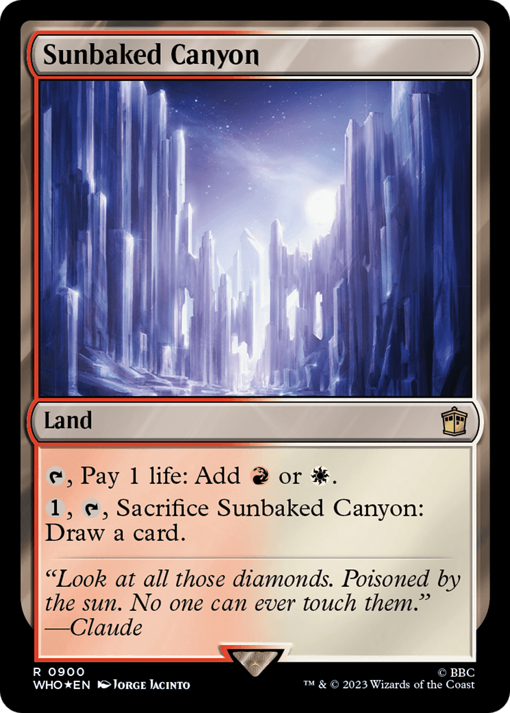 Sunbaked Canyon (Surge Foil) [Doctor Who] MTG Single Magic: The Gathering  | Multizone: Comics And Games