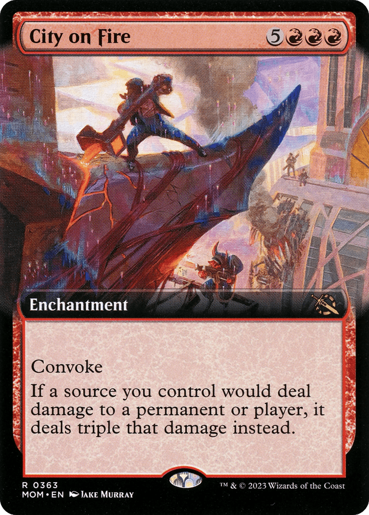 City on Fire (Extended Art) [March of the Machine] MTG Single Magic: The Gathering  | Multizone: Comics And Games