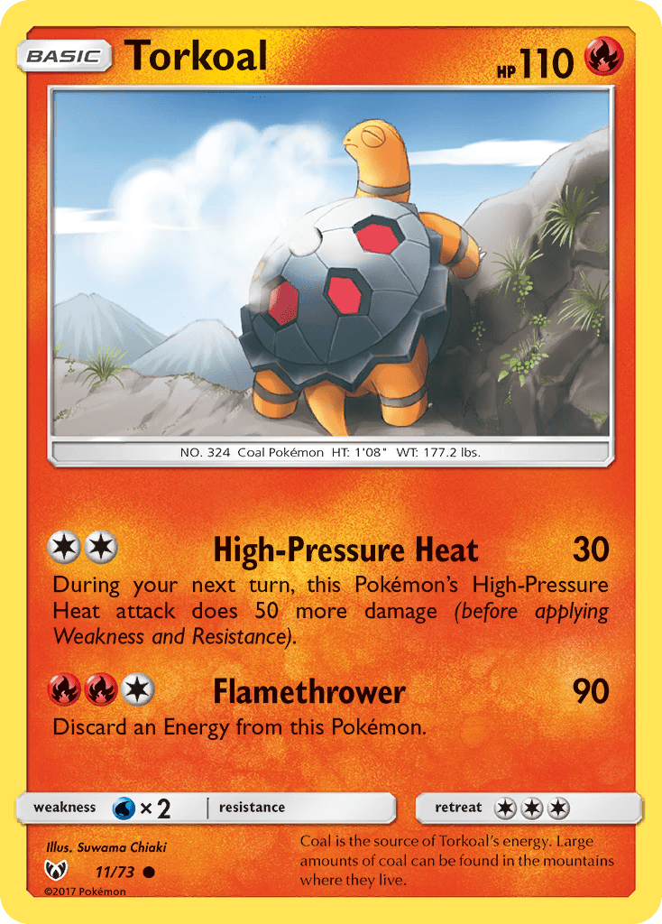 Torkoal (11/73) [Sun & Moon: Shining Legends] Pokemon Single Pokémon  | Multizone: Comics And Games