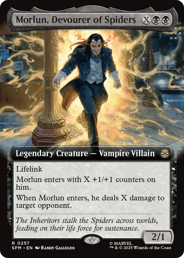 Morlun, Devourer of Spiders (Extended Art) [Marvel's Spider-Man] MTG Single Magic: The Gathering  | Multizone: Comics And Games