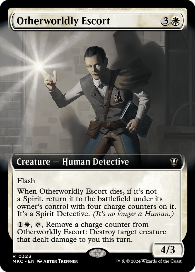 Otherworldly Escort (Extended Art) [Murders at Karlov Manor Commander] MTG Single Magic: The Gathering  | Multizone: Comics And Games
