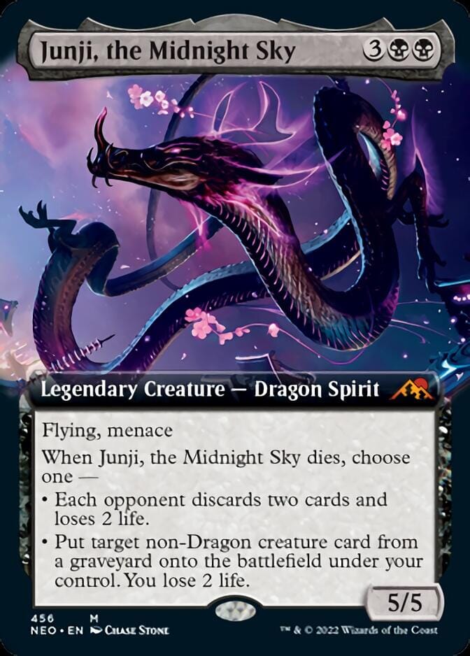 Junji, the Midnight Sky (Extended Art) [Kamigawa: Neon Dynasty] MTG Single Magic: The Gathering  | Multizone: Comics And Games