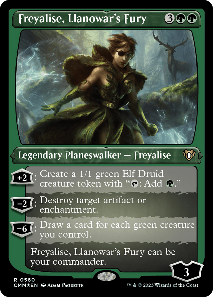 Freyalise, Llanowar's Fury (Foil Etched) [Commander Masters] MTG Single Magic: The Gathering  | Multizone: Comics And Games