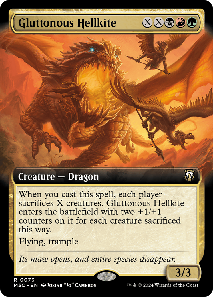 Gluttonous Hellkite (Extended Art) [Modern Horizons 3 Commander] | Multizone: Comics And Games