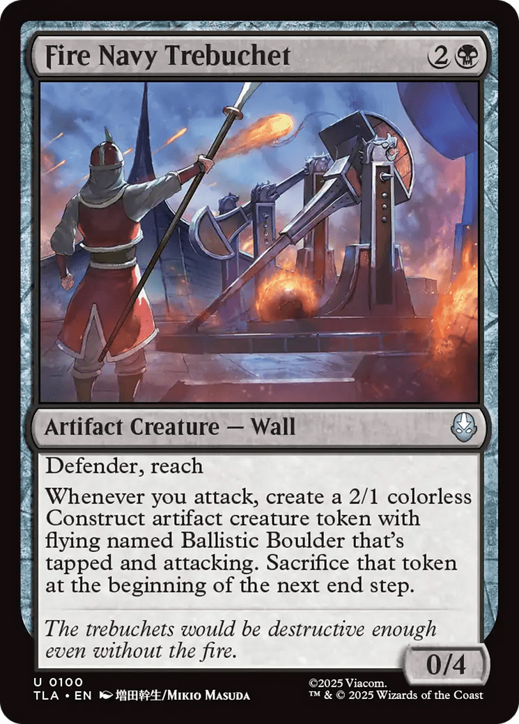 Fire Navy Trebuchet [Avatar: The Last Airbender] MTG Single Magic: The Gathering  | Multizone: Comics And Games