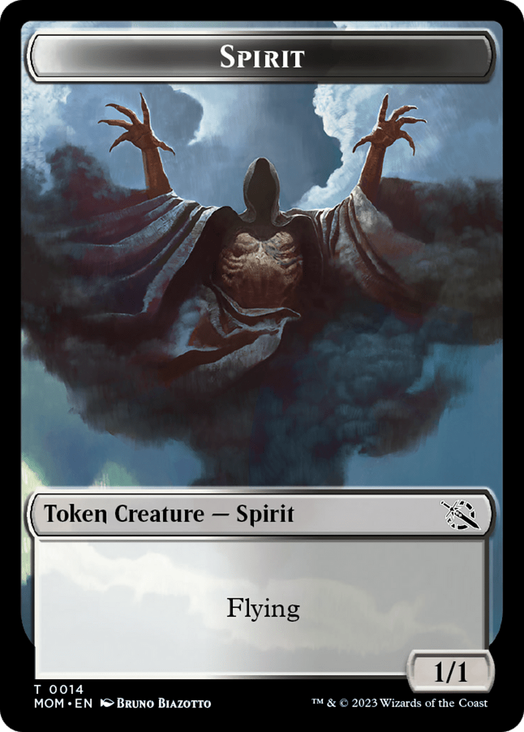Knight (7) // Spirit (14) Double-Sided Token [March of the Machine Commander Tokens] MTG Single Magic: The Gathering  | Multizone: Comics And Games