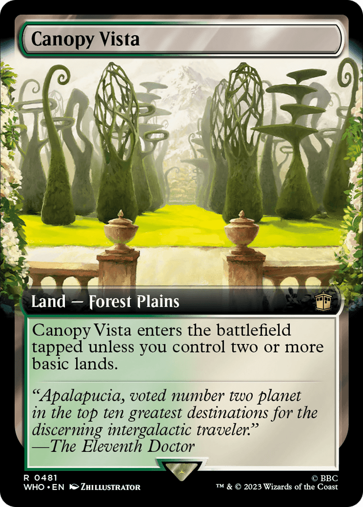 Canopy Vista (Extended Art) [Doctor Who] MTG Single Magic: The Gathering  | Multizone: Comics And Games