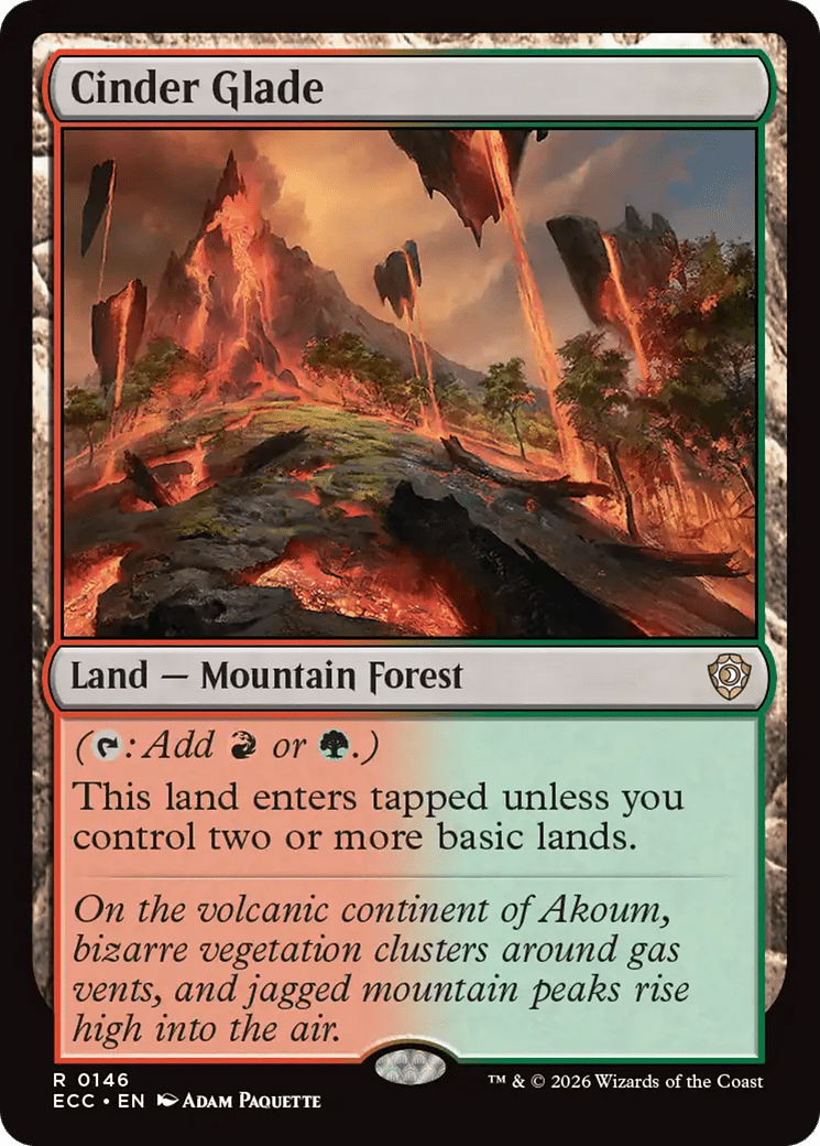 Cinder Glade [Lorwyn Eclipsed Commander] MTG Single Magic: The Gathering  | Multizone: Comics And Games