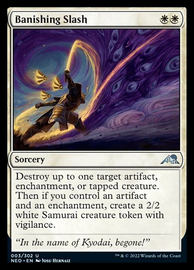 Banishing Slash [Kamigawa: Neon Dynasty] MTG Single Magic: The Gathering  | Multizone: Comics And Games