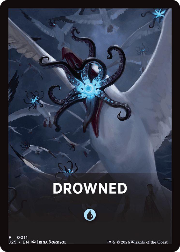 Drowned Theme Card [Foundations Jumpstart Front Cards] MTG Single Magic: The Gathering  | Multizone: Comics And Games