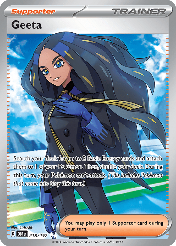 Geeta (218/197) [Scarlet & Violet: Obsidian Flames] Pokemon Single Pokémon  | Multizone: Comics And Games