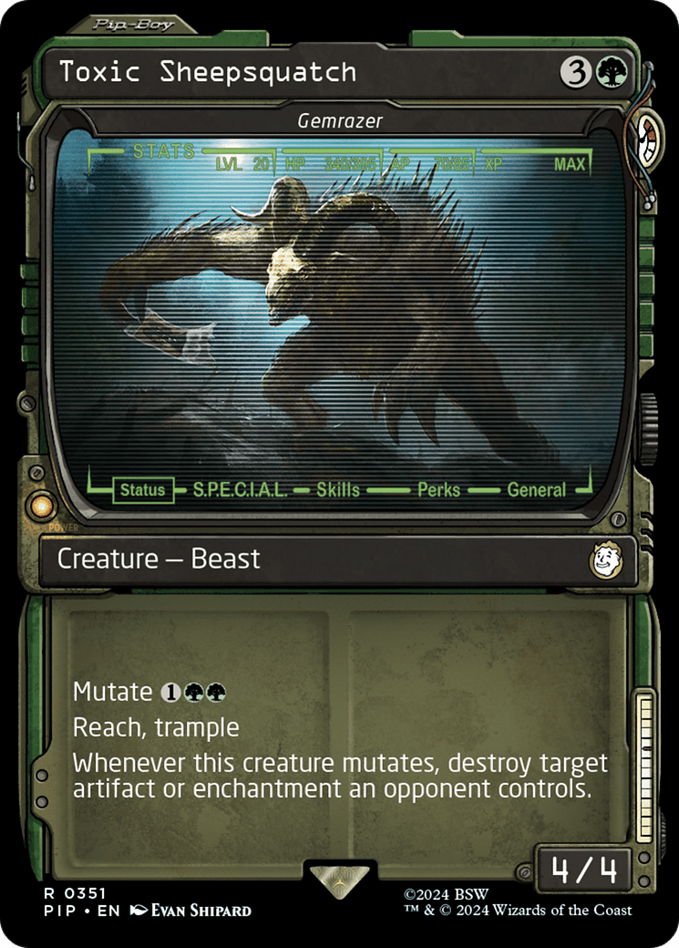 Toxic Sheepsquatch - Gemrazer (Showcase) [Fallout] MTG Single Magic: The Gathering  | Multizone: Comics And Games