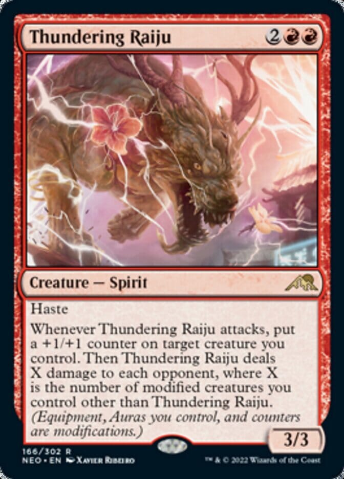 Thundering Raiju [Kamigawa: Neon Dynasty] MTG Single Magic: The Gathering  | Multizone: Comics And Games