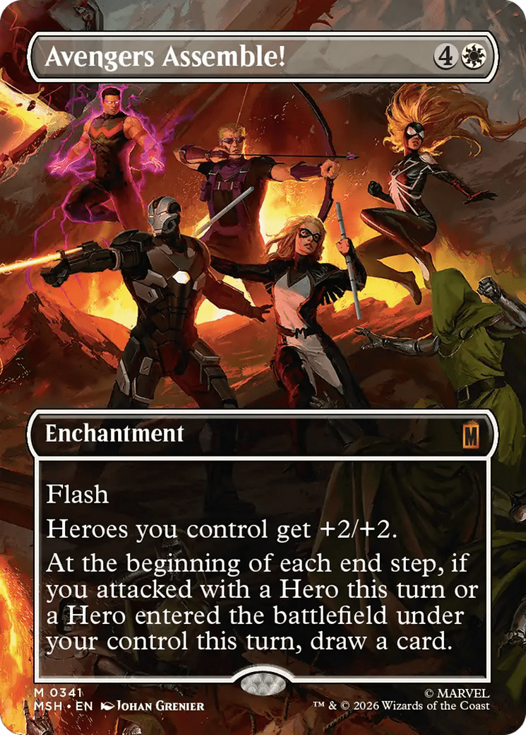 Avengers Assemble! (Borderless) (0341) [Marvel Super Heroes] MTG Single Magic: The Gathering  | Multizone: Comics And Games