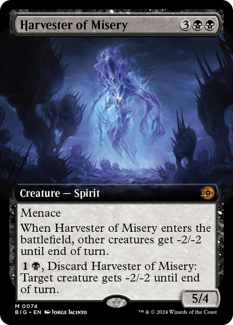 Harvester of Misery (Extended Art) [Outlaws of Thunder Junction: The Big Score] MTG Single Magic: The Gathering  | Multizone: Comics And Games