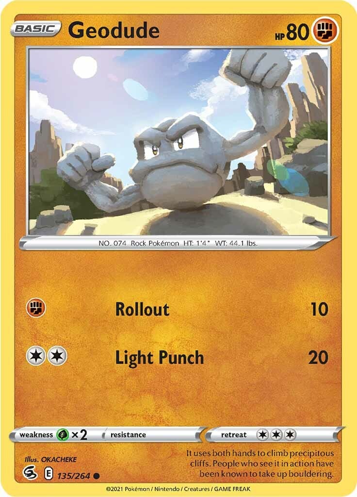 Geodude (135/264) [Sword & Shield: Fusion Strike] Pokemon Single Pokémon  | Multizone: Comics And Games