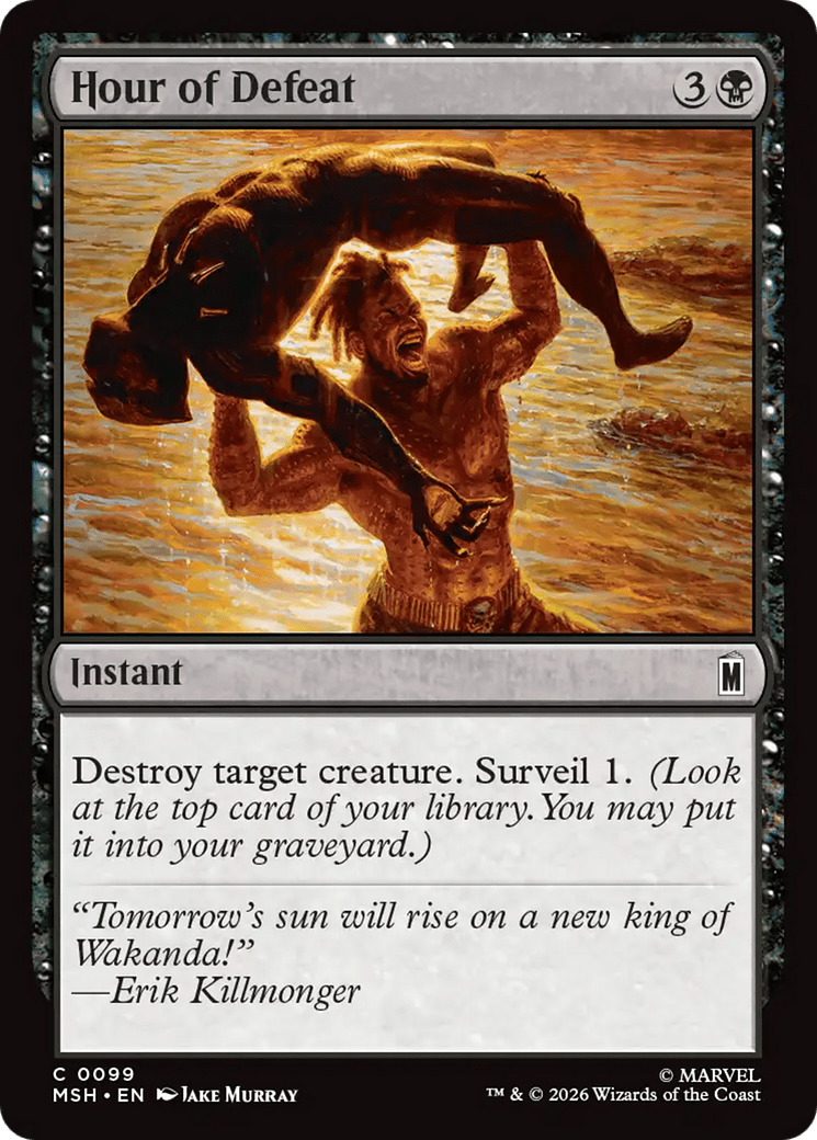 Hour of Defeat [Marvel Super Heroes] MTG Single Magic: The Gathering  | Multizone: Comics And Games