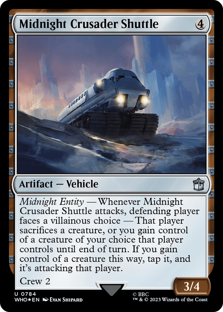 Midnight Crusader Shuttle (Surge Foil) [Doctor Who] MTG Single Magic: The Gathering  | Multizone: Comics And Games