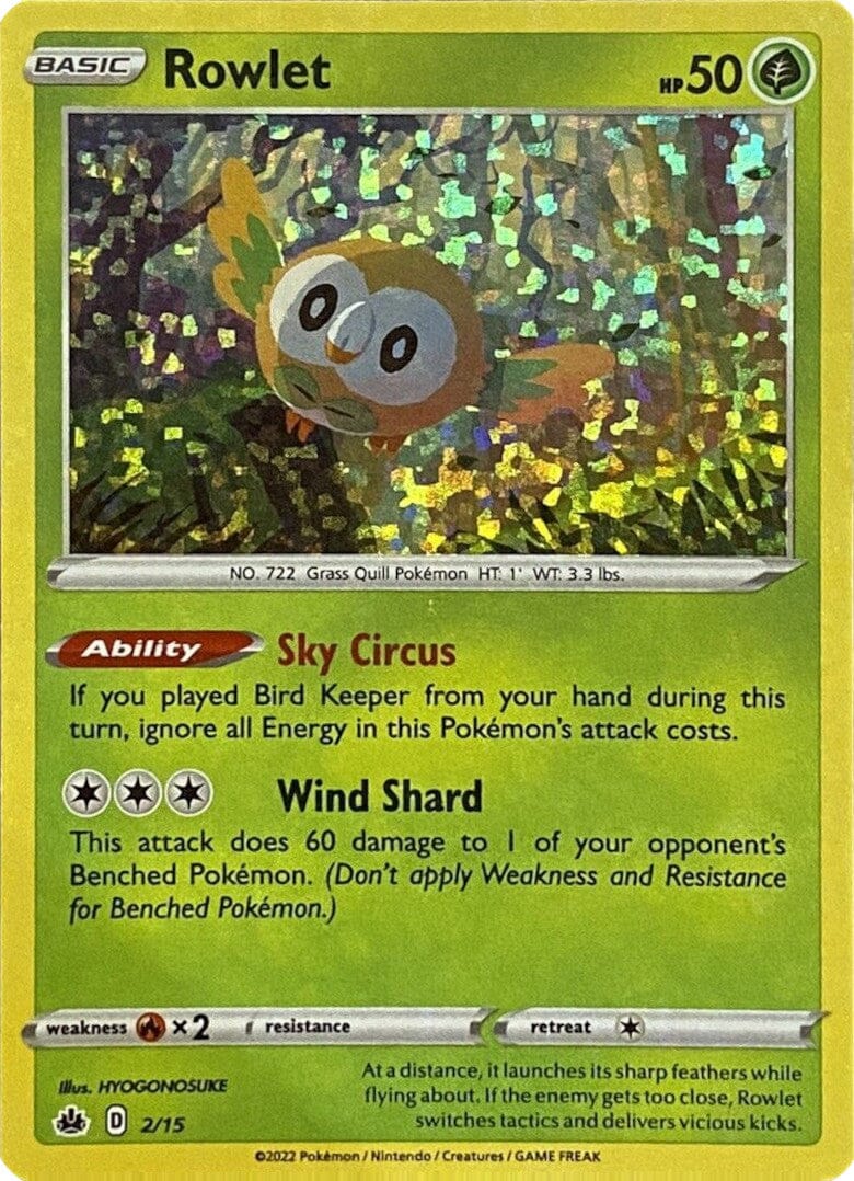 Rowlet (2/15) [McDonald's Promos: Match Battle] Pokemon Single Pokémon  | Multizone: Comics And Games