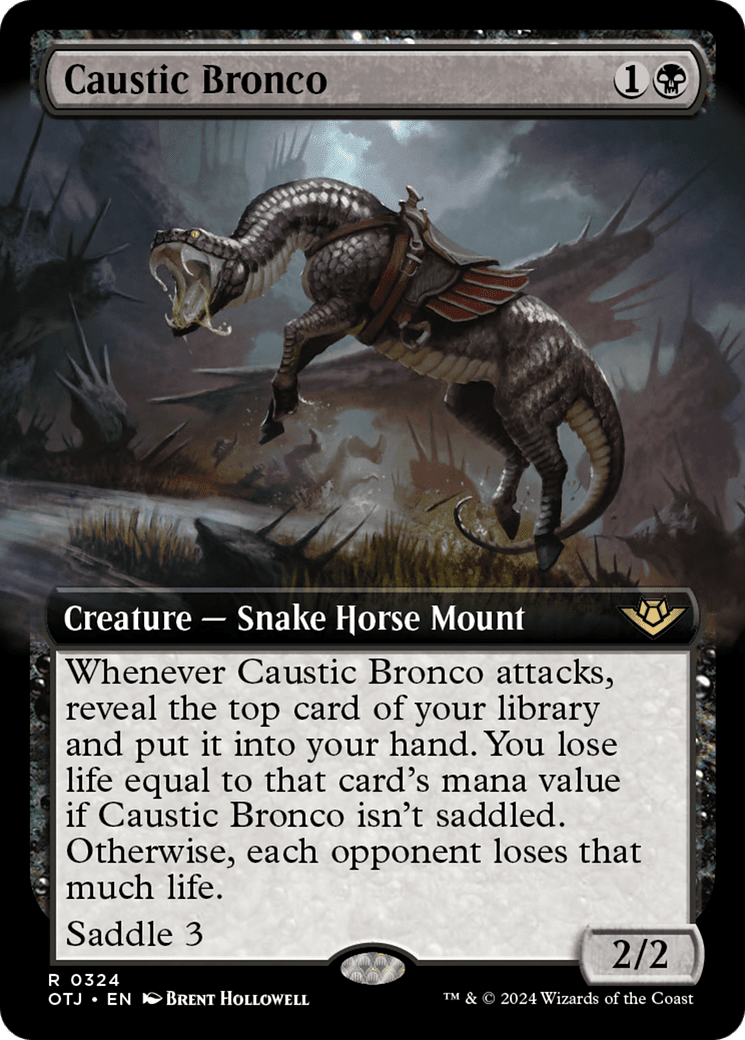 Caustic Bronco (Extended Art) [Outlaws of Thunder Junction] MTG Single Magic: The Gathering  | Multizone: Comics And Games