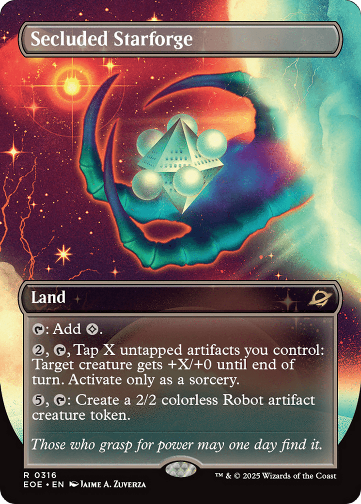Secluded Starforge (Borderless) [Edge of Eternities] MTG Single Magic: The Gathering  | Multizone: Comics And Games