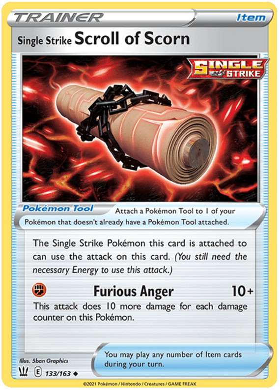 Single Strike Scroll of Scorn (133/163) [Sword & Shield: Battle Styles] Pokemon Single Pokémon  | Multizone: Comics And Games