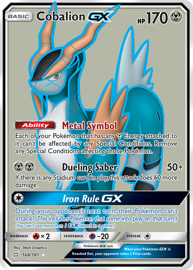 Cobalion GX (168/181) [Sun & Moon: Team Up] Pokemon Single Pokémon  | Multizone: Comics And Games