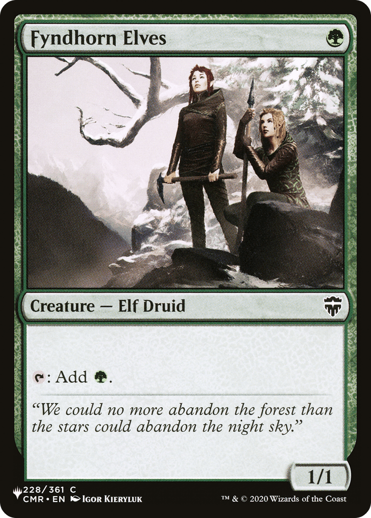 Fyndhorn Elves [The List] MTG Single Magic: The Gathering  | Multizone: Comics And Games