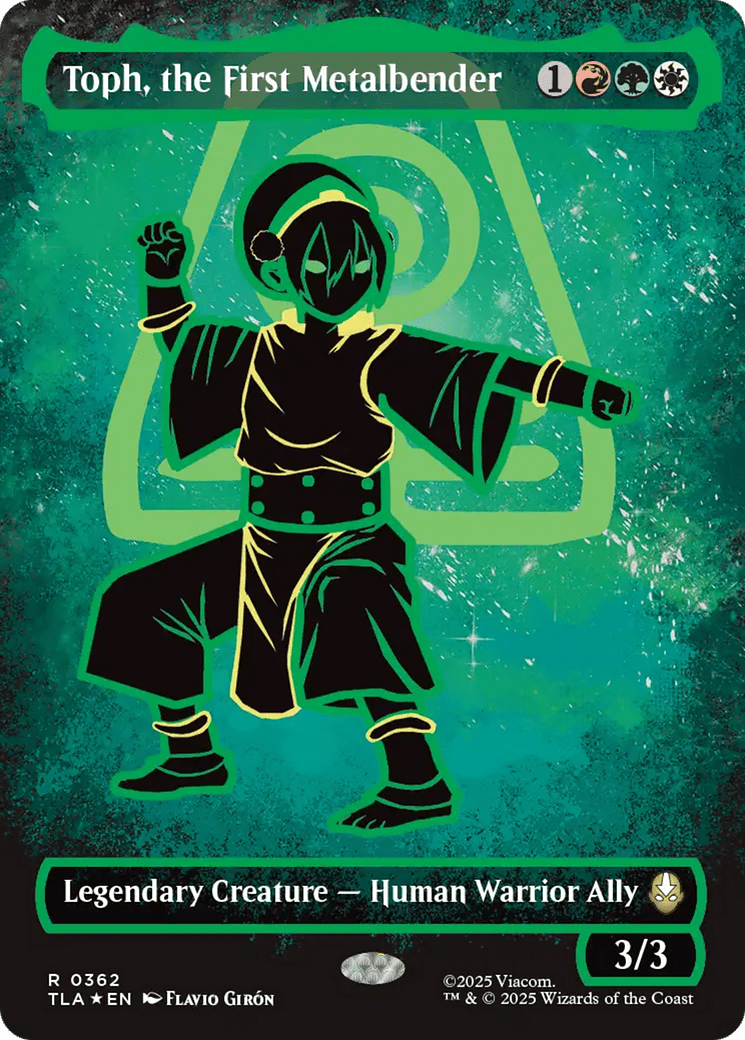 Toph, the First Metalbender (Borderless) (Neon Ink Foil) [Avatar: The Last Airbender] MTG Single Magic: The Gathering  | Multizone: Comics And Games