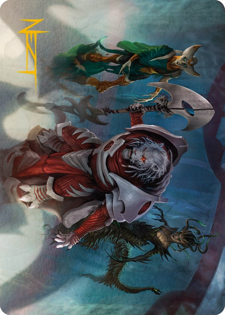 Norn's Decree Art Card (Gold-Stamped Signature) [Phyrexia: All Will Be One Art Series] MTG Single Magic: The Gathering  | Multizone: Comics And Games