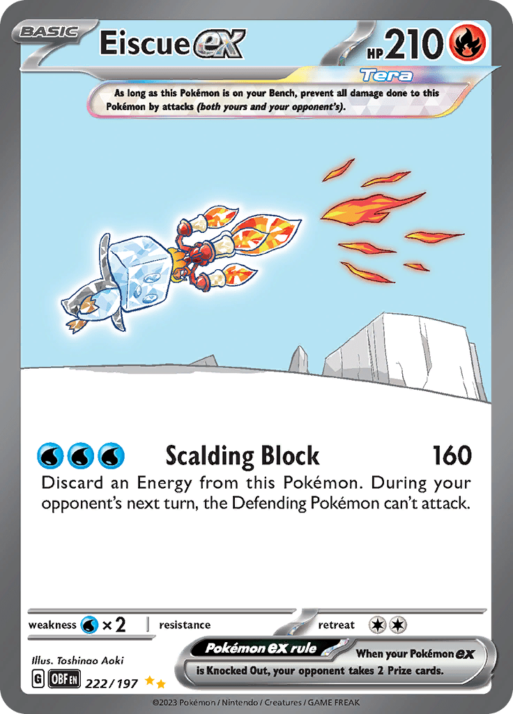 Eiscue ex (222/197) [Scarlet & Violet: Obsidian Flames] Pokemon Single Pokémon  | Multizone: Comics And Games